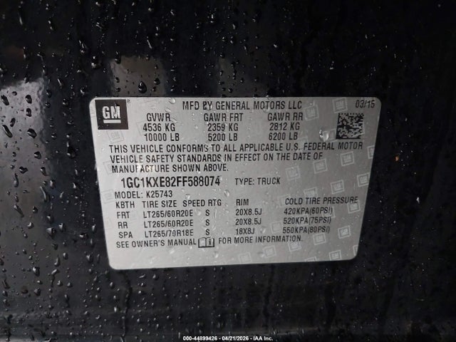 2015 Chevrolet SILVERADO 2500HD HIGH COUNTRY 照片 9