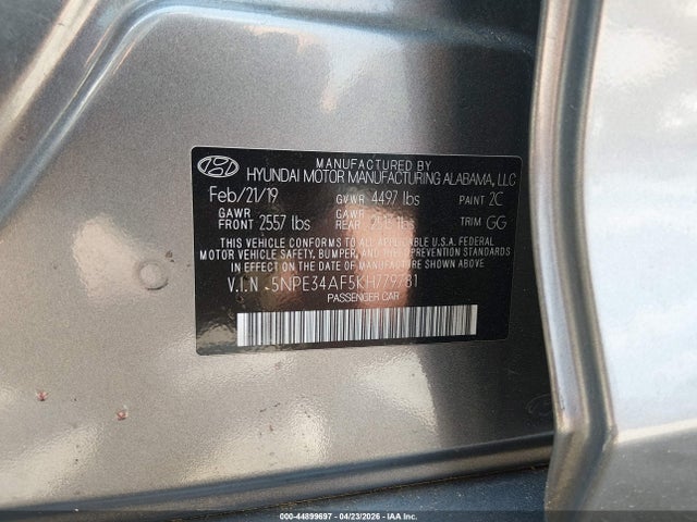 2019 Hyundai SONATA SEL 照片 9