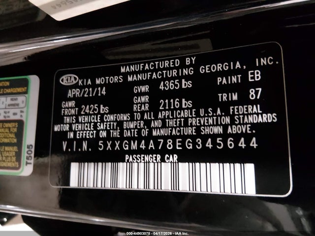 2014 KIA OPTIMA LX 照片 9