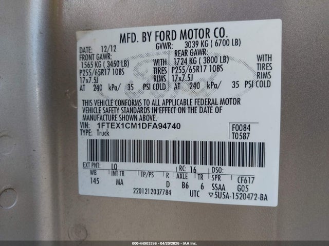 2013 FORD F-150 XLT photo 9