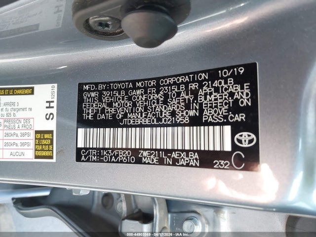 2020 Toyota COROLLA HYBRID LE — фото 9