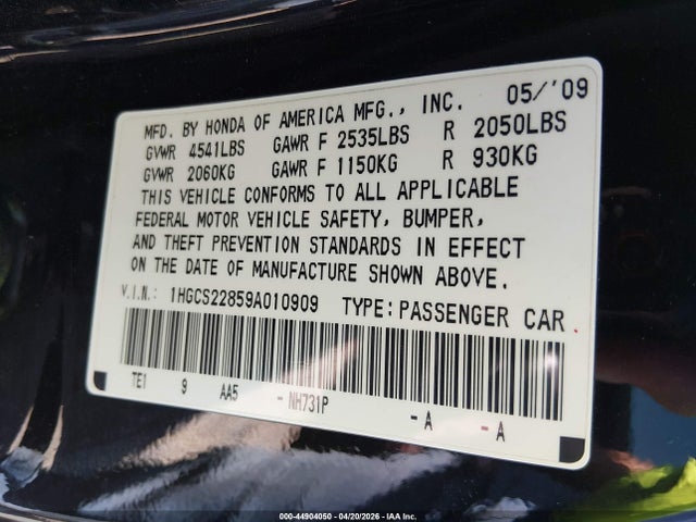 HONDA ACCORD 3.5 EX-L - 9