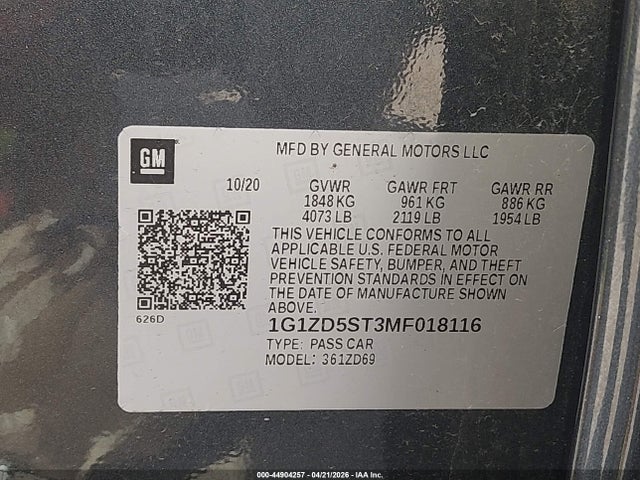 CHEVROLET MALIBU FWD LT - 9