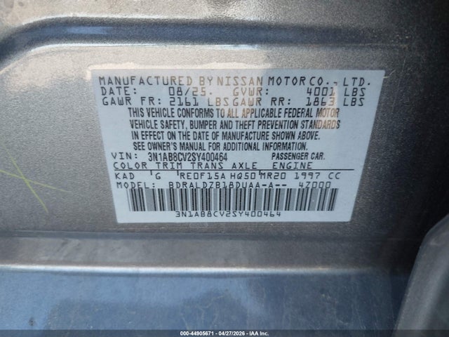 2025 Nissan SENTRA SV photo 9