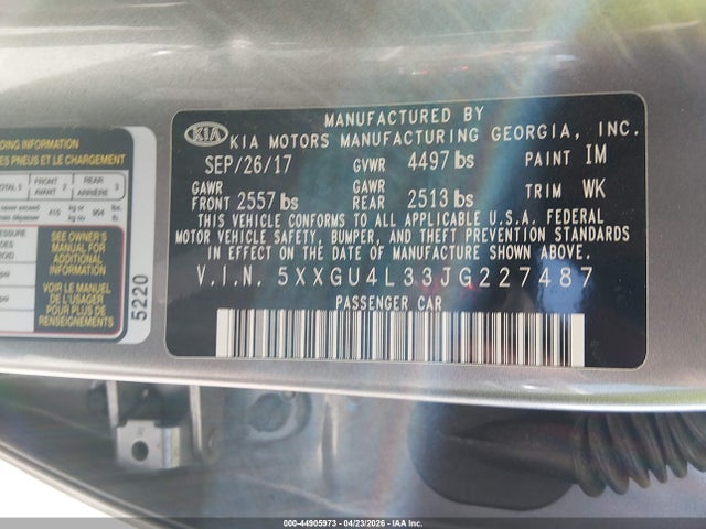 2018 KIA OPTIMA EX 9