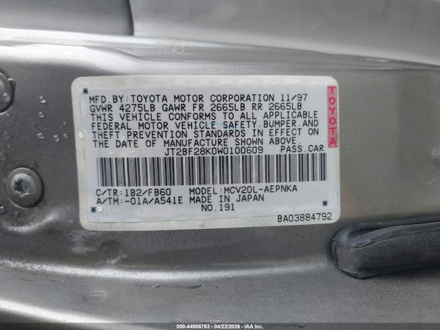 1998 Toyota CAMRY LE V6 photo 9