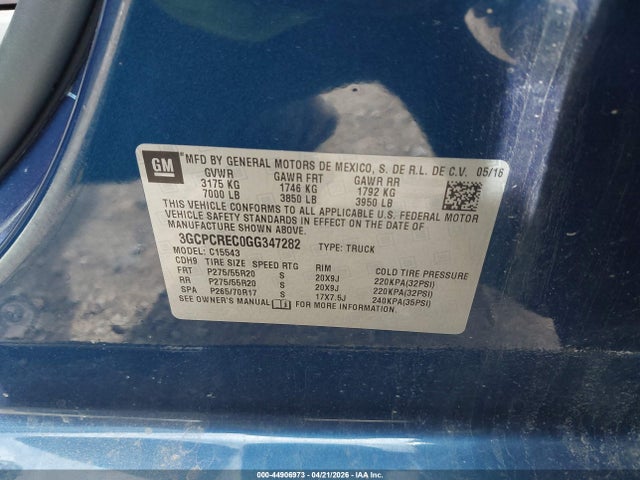 2016 Chevrolet SILVERADO 1500 1LT 照片 9