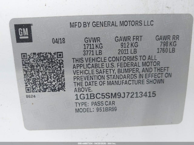 CHEVROLET CRUZE LS AUTO - 9