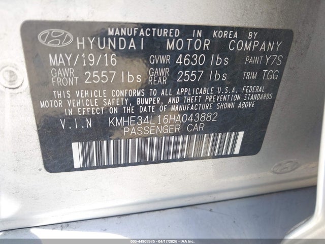 HYUNDAI SONATA HYBRID LIMITED - 9