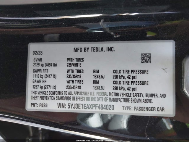 2023 Tesla MODEL 3 REAR-WHEEL DRIVE — фото 9