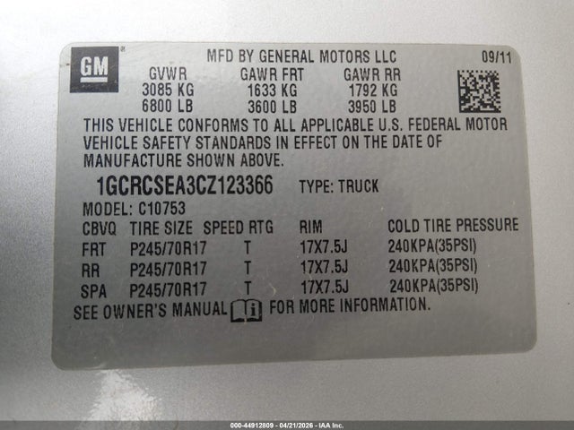 2012 Chevrolet SILVERADO 1500 LT — фото 9