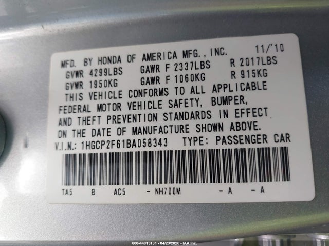 HONDA ACCORD 2.4 SE - 9