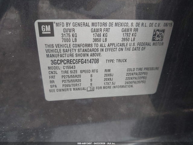 صورة 9 لـ 2015 Chevrolet SILVERADO 1500 1LT