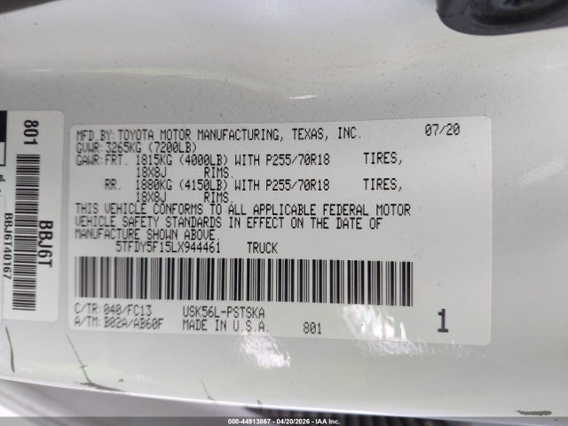 2020 Toyota TUNDRA SR5 照片 9