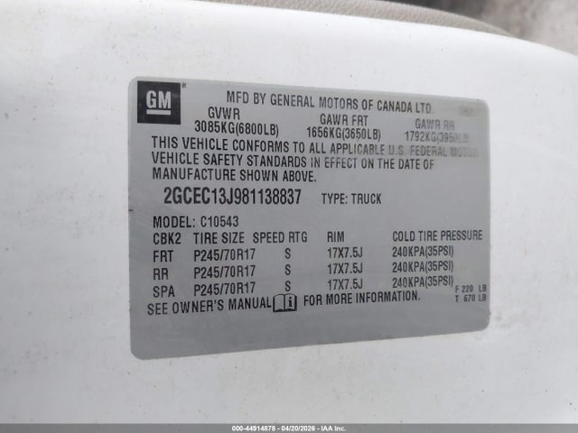 CHEVROLET SILVERADO 1500 WORK TRUCK - 9