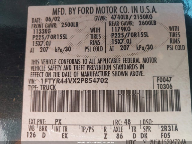 FORD RANGER EDGE/TREMOR/XLT - 9