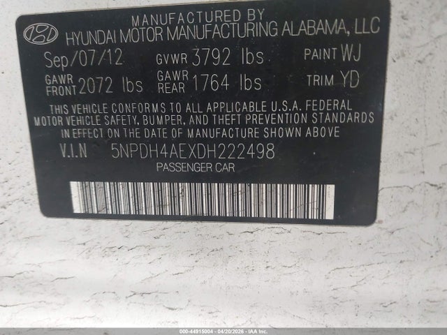 HYUNDAI ELANTRA LIMITED - 9