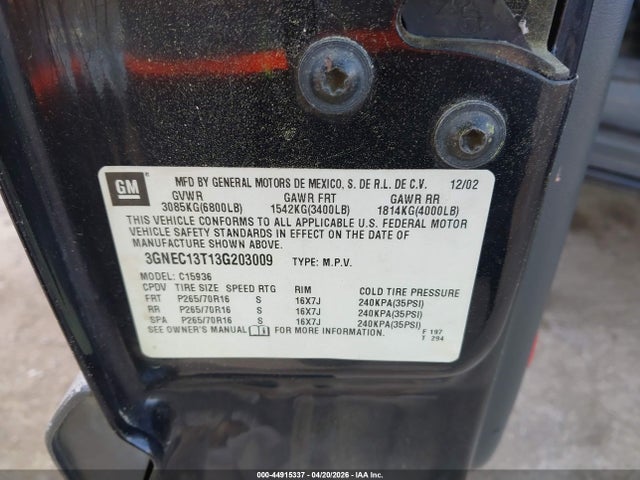 CHEVROLET AVALANCHE 1500 - 9