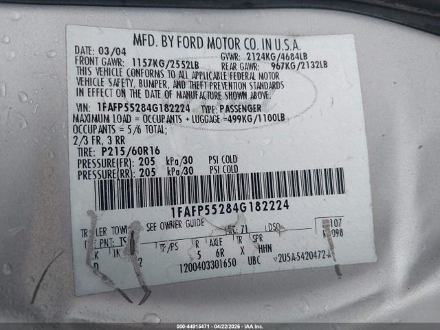 FORD TAURUS SES - 9