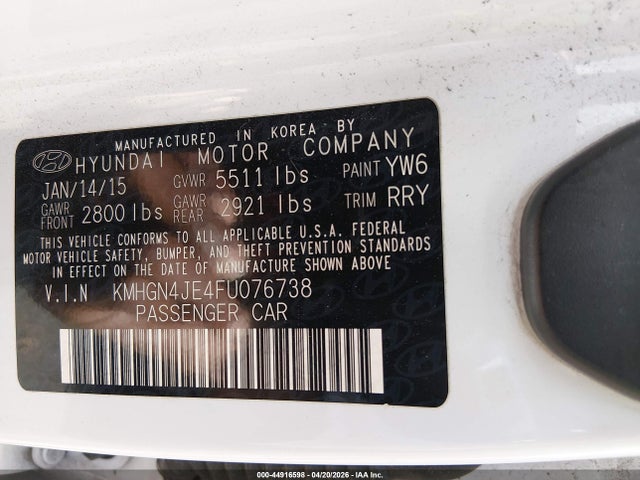 HYUNDAI GENESIS 3.8 - 9