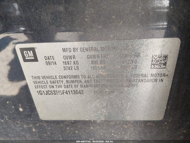 CHEVROLET SONIC LT AUTO - 9