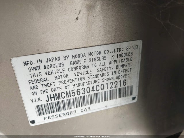 HONDA ACCORD 2.4 LX - 9