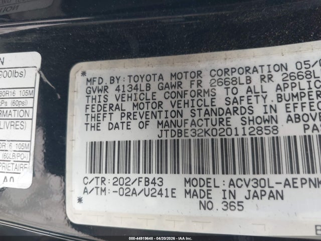 TOYOTA CAMRY - 9