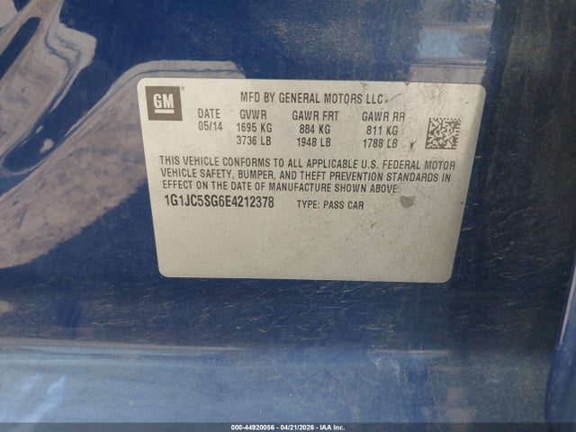 CHEVROLET SONIC LT AUTO - 9