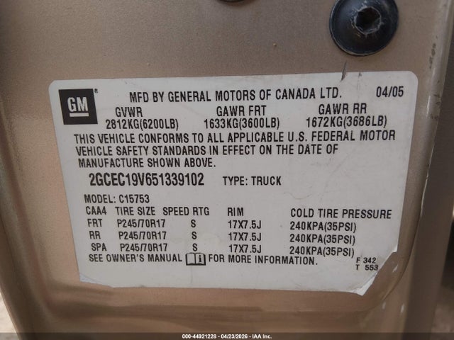 2005 Chevrolet SILVERADO 1500 LS 照片 9