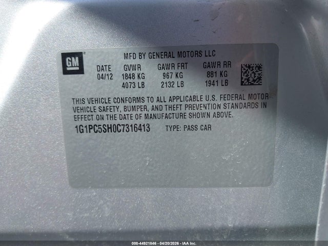 CHEVROLET CRUZE LS - 9