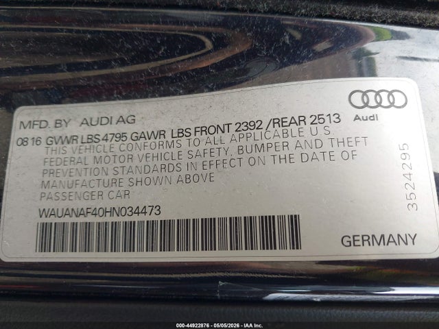صورة 9 لـ 2017 AUDI A4 2.0T PREMIUM
