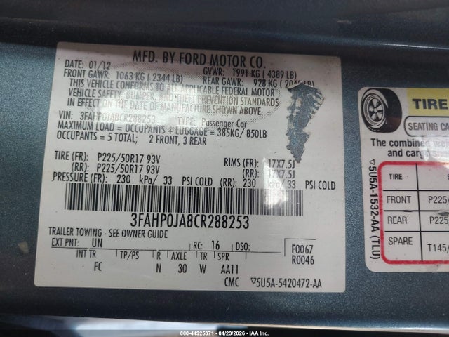 FORD FUSION SEL - 9