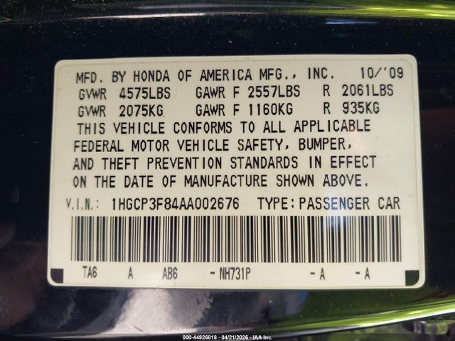 HONDA ACCORD 3.5 EX-L - 9