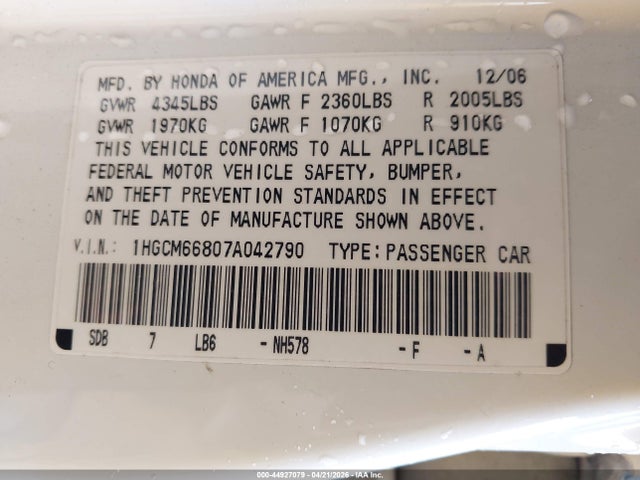 HONDA ACCORD 3.0 EX - 9