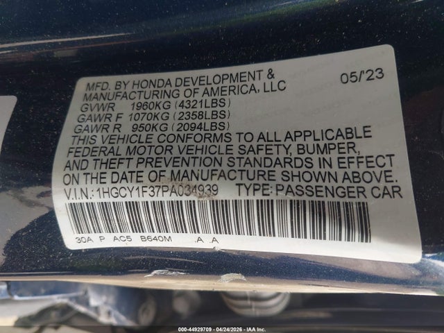 2023 Honda ACCORD EX — миниатюра 9