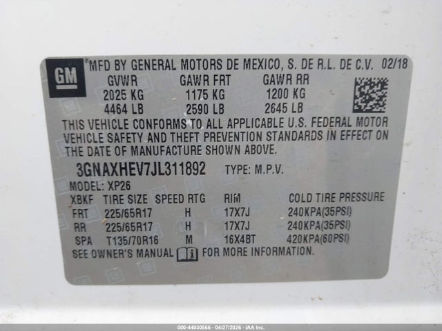 2018 CHEVROLET EQUINOX LS 9