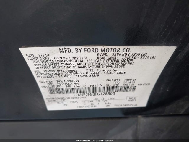 FORD TAURUS LIMITED - 9