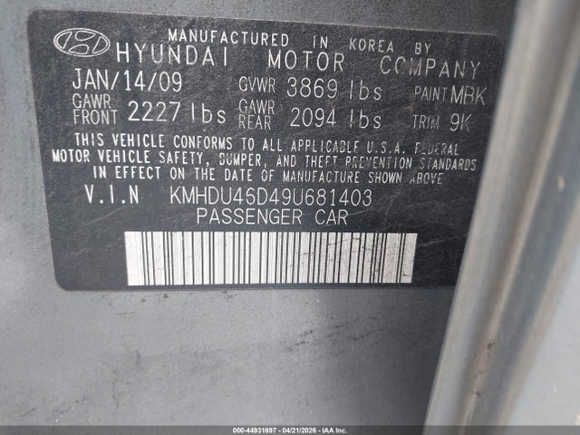 HYUNDAI ELANTRA GLS - 9