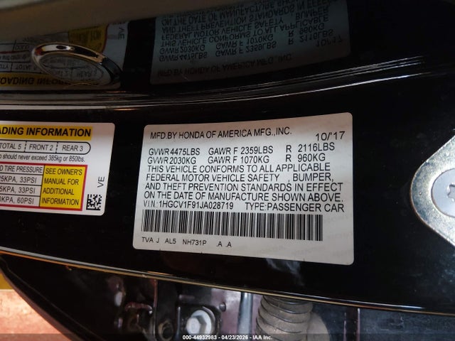 HONDA ACCORD TOURING - 9