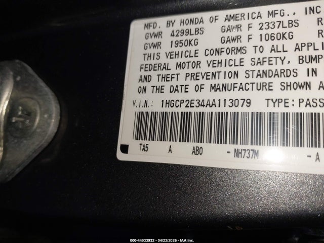 HONDA ACCORD 2.4 LX - 9