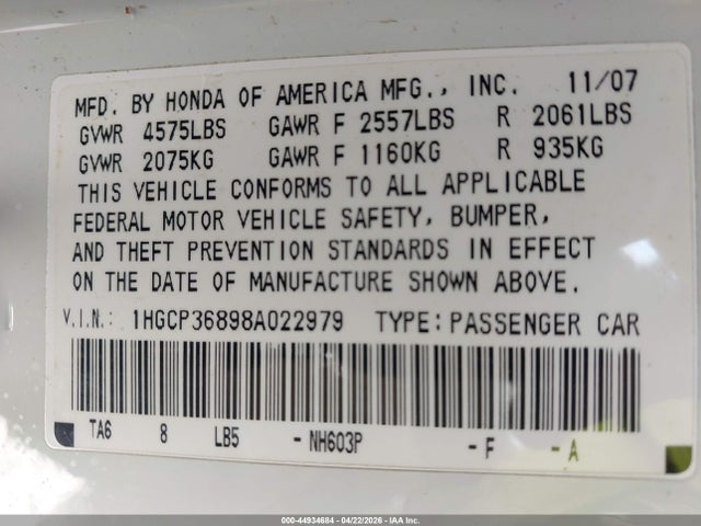 HONDA ACCORD 3.5 EX-L - 9