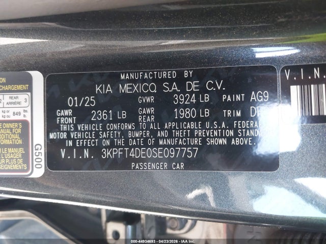 2025 KIA K4 LXS 照片 9