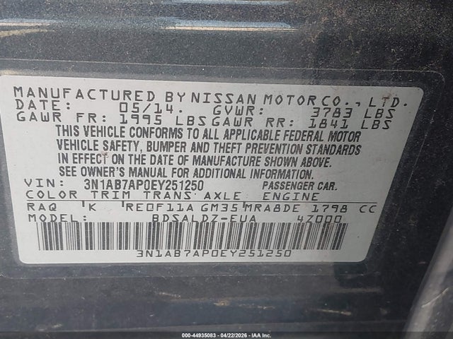 NISSAN SENTRA FE+ S/FE+ SV/S/SL/SR/SV - 9