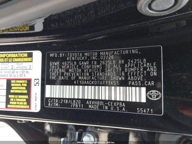 2026 Toyota CAMRY XSE 照片 9