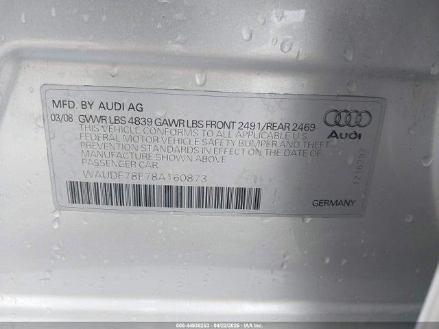 2008 AUDI A4 2.0T/2.0T SPECIAL EDITION — фото 9