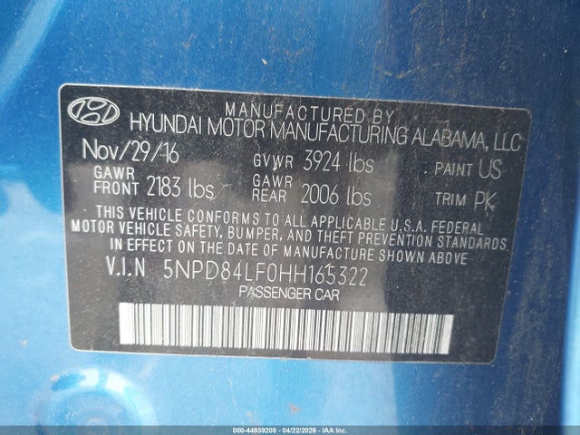 HYUNDAI ELANTRA LIMITED - 9