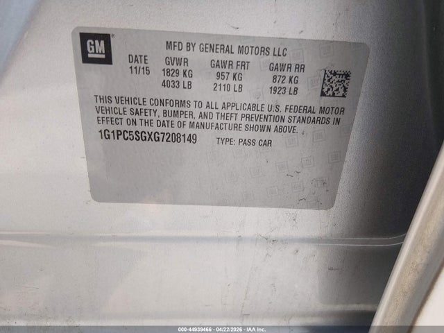 CHEVROLET CRUZE LIMITED LS AUTO - 9