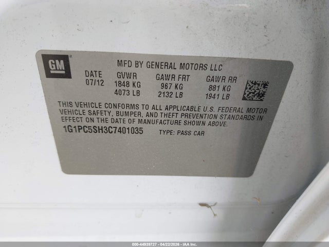 CHEVROLET CRUZE LS - 9