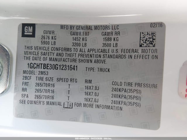 CHEVROLET COLORADO WT - 9