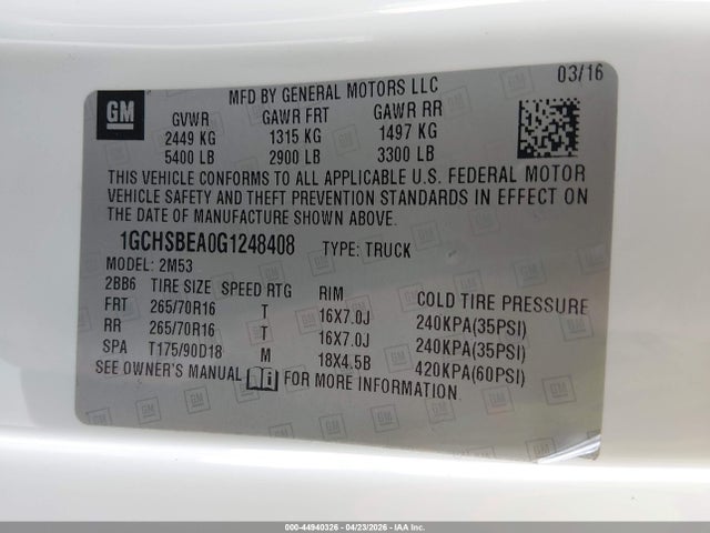 CHEVROLET COLORADO WT - 9